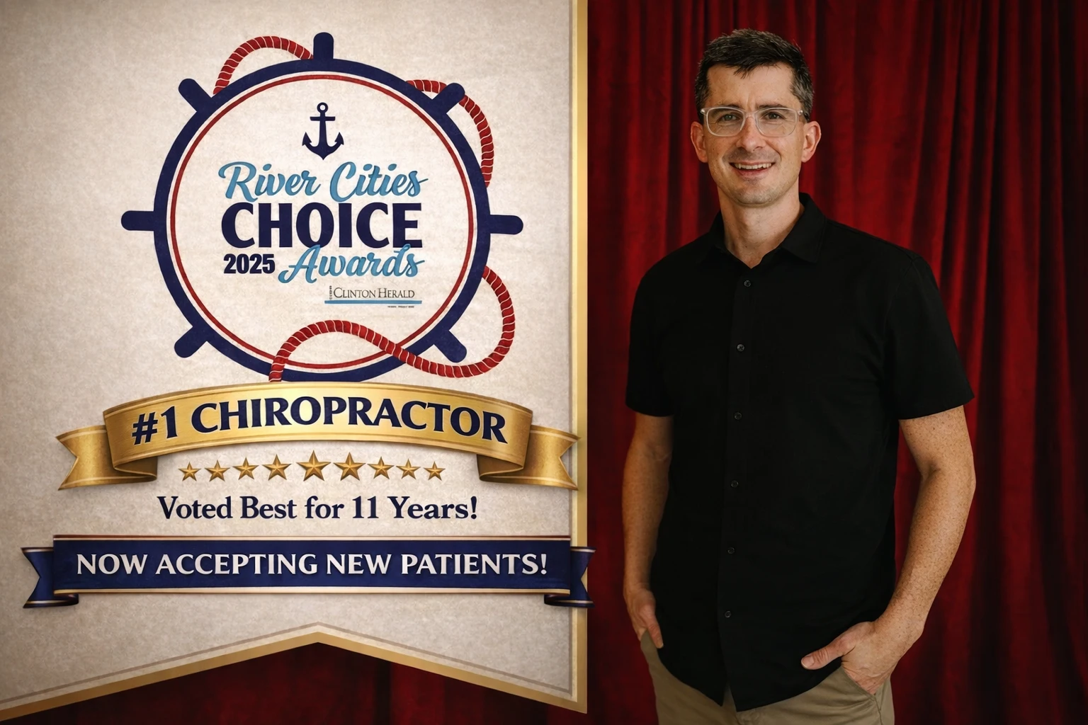 Chiropractor Clinton IA Trevor Tennant Award